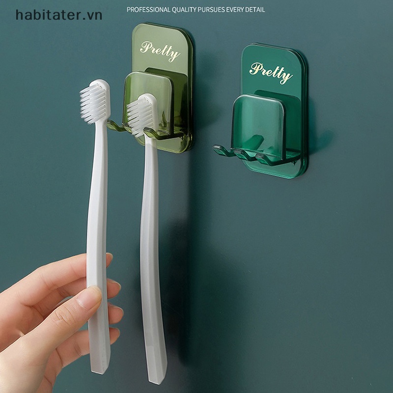1 Giá Đựng Bàn Chải Đánh Răng / Dao Cạo Râu Không Cần Đục Lỗ Tiện Dụng Cho Phòng Tắm