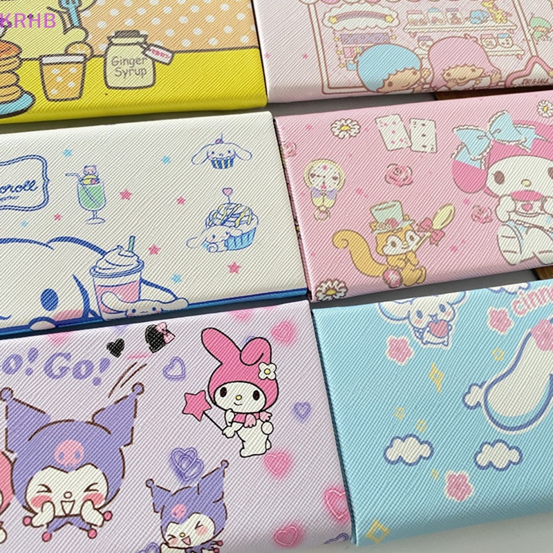 SANRIO Hộp Đựng Mắt Kính Bằng Vải Họa Tiết Hoạt Hình Melody Kuromi Cinnamoroll Dễ Thương Cho Học Sinh Mới
