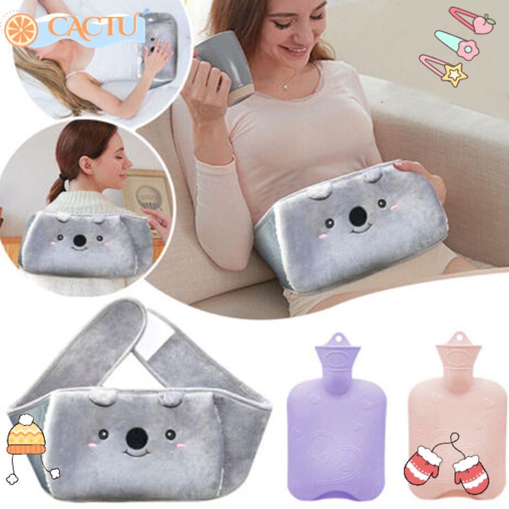 CACTU Túi Chườm Nước Nóng Phủ Lông Giữ Ấm Mùa Đông