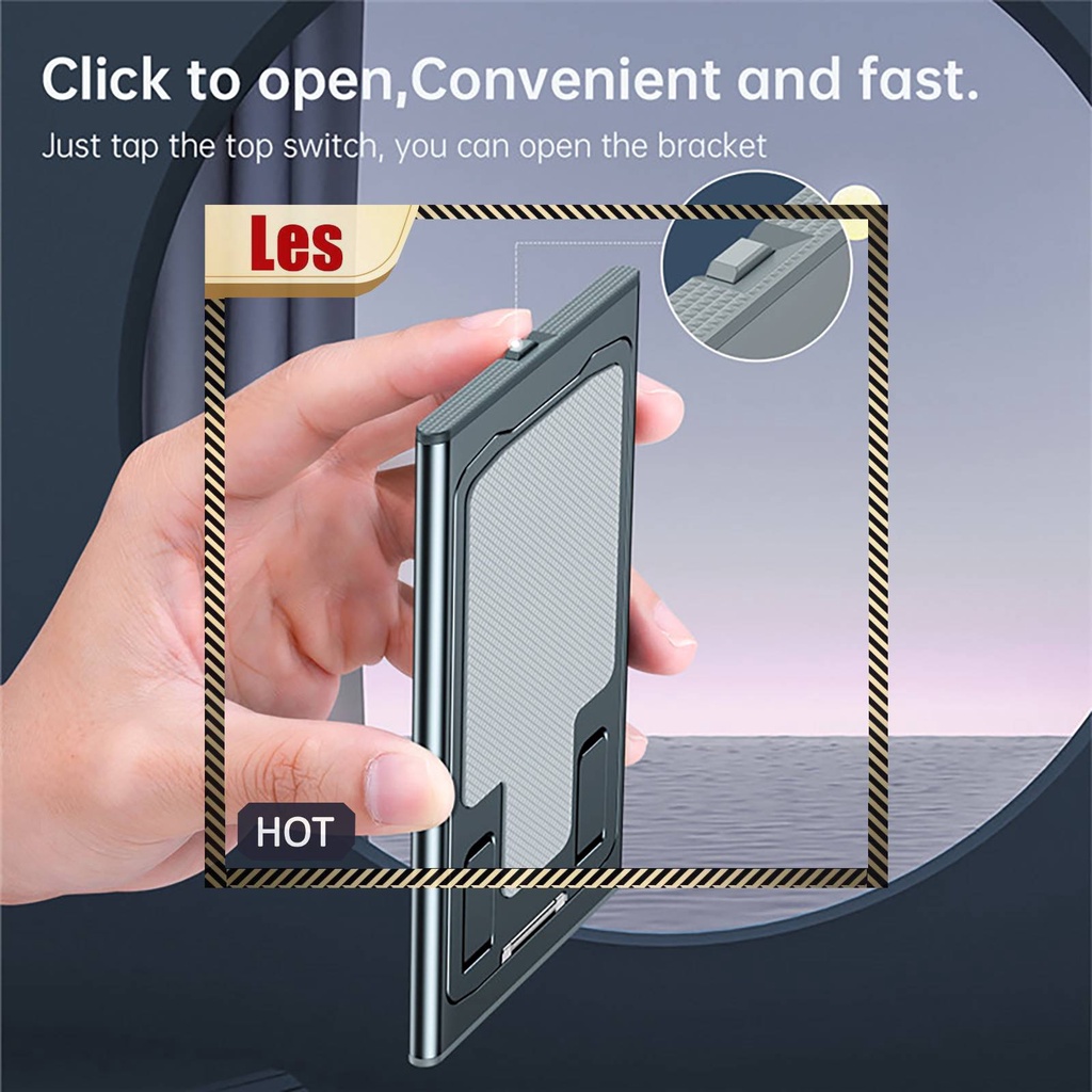Giá Đỡ Điện Thoại / Máy Tính Bảng Bằng Hợp Kim Nhôm Gấp Gọn Tự Động Tiện Lợi