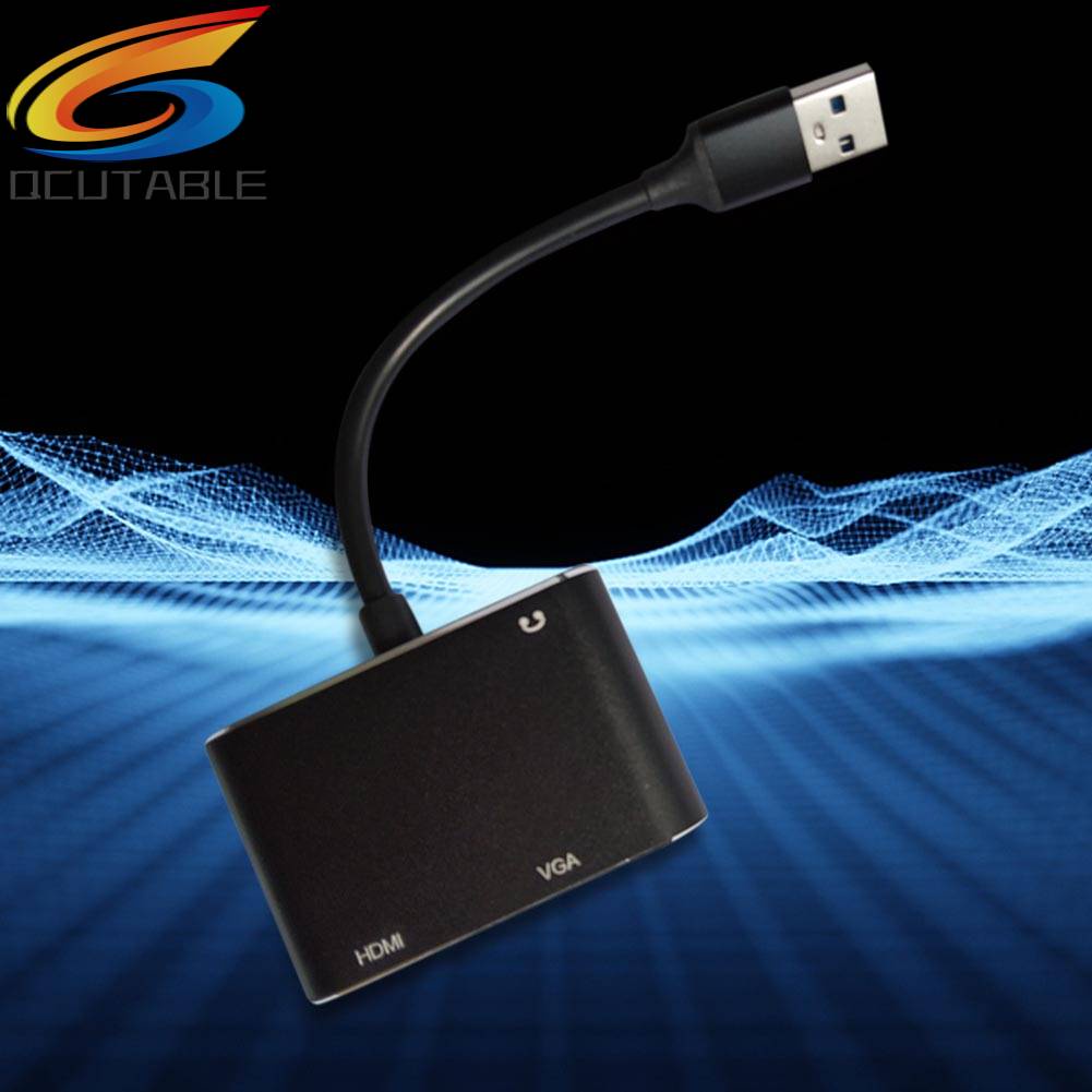 Bộ Chia Cổng Âm Thanh 3.5 USB C VGA Cho PC Laptop TV