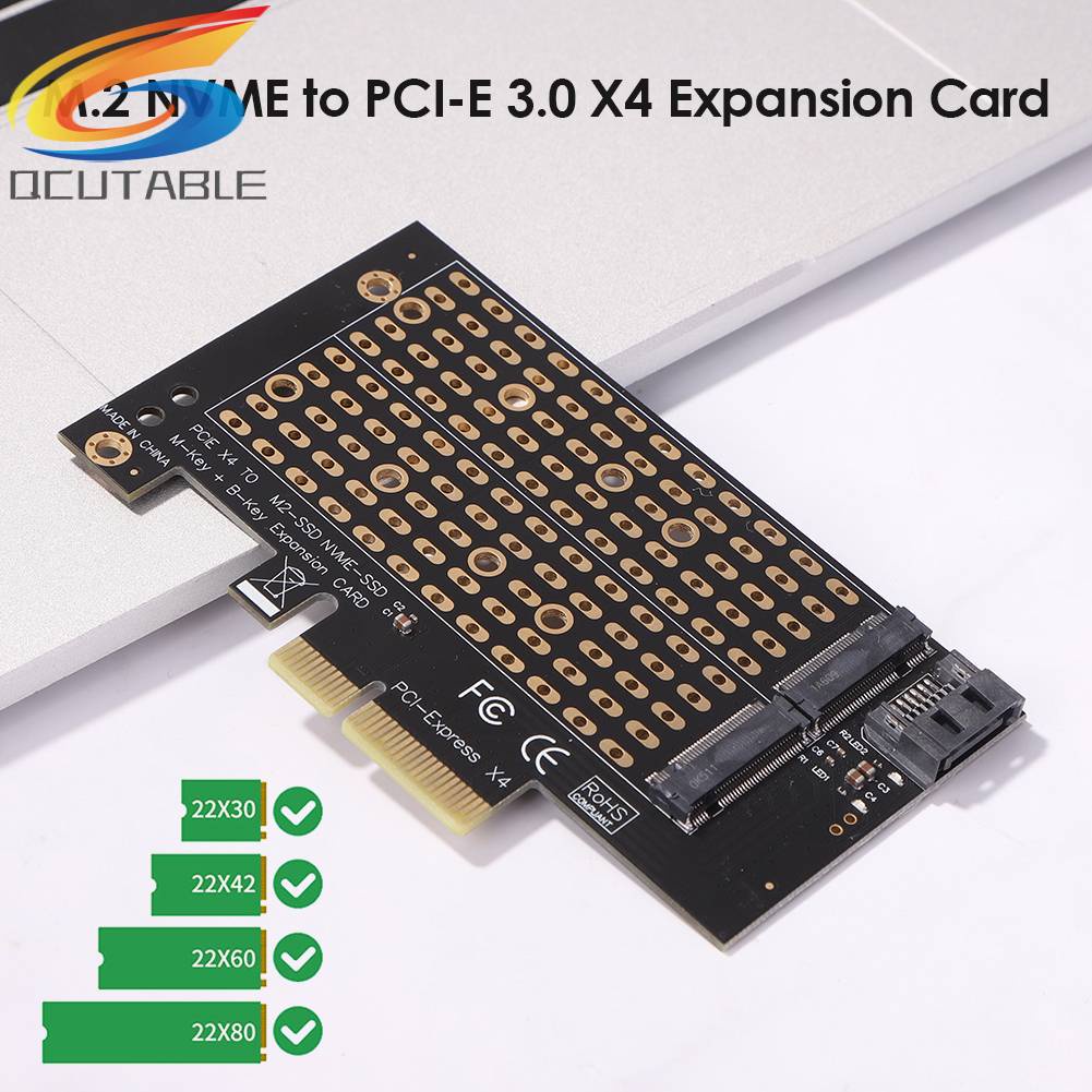 Thẻ Chuyển Đổi PCIE Sang M2 / M.2 NVME M2 NGFF SSD Sang SATA PCI-E X4 M Kèm Chìa Khóa