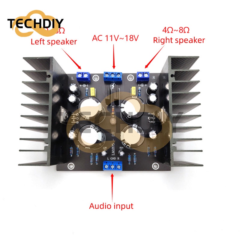 Bảng Mạch Khuếch Đại Âm Thanh HIFI LM1875 2X30W 2.0 AC 11-18V 2X30W