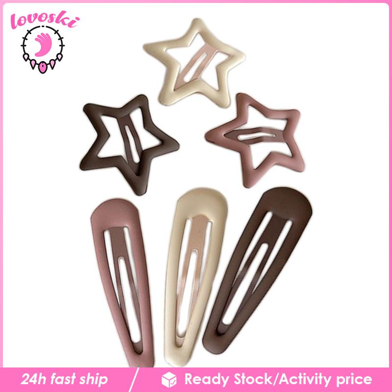 Set 10 Kẹp Tóc Màu Đỏ Phong Cách Anime