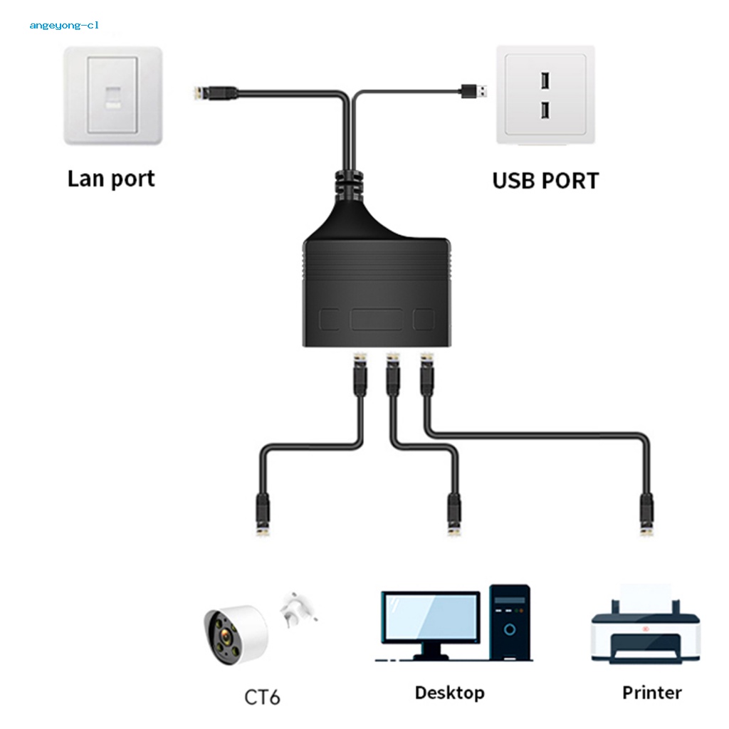 Đầu Chia Mạng RJ45 Chống Va Chạm Chuyên Dụng Cho Văn Phòng