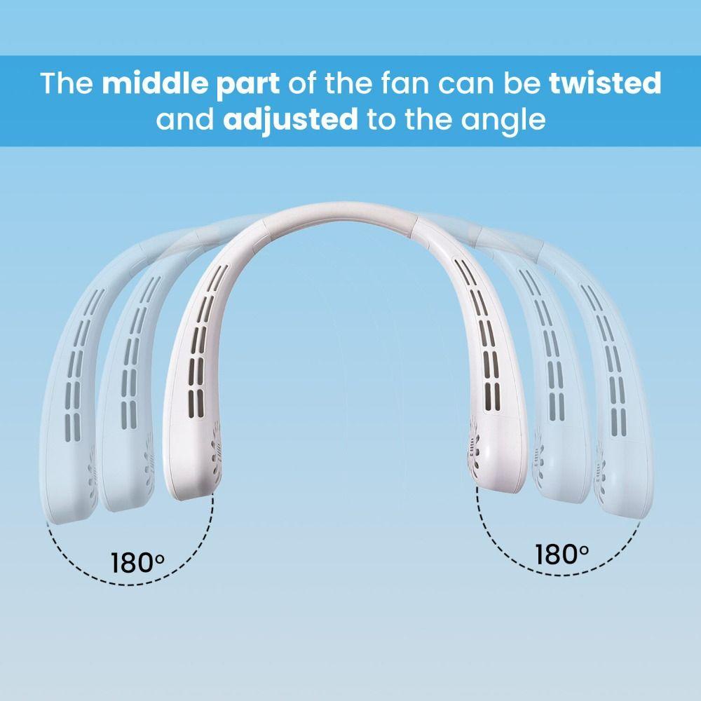 ESPO Quạt Đeo Cổ 4000mAh Có Thể Điều Chỉnh Sạc Lại Bằng Cổng USB Dùng Ngoài Trời Vào Mùa Hè