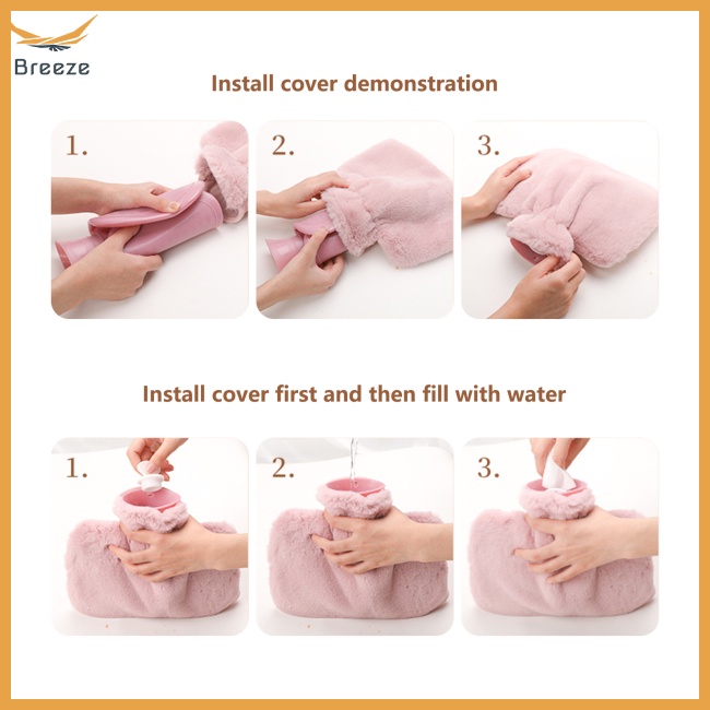 Bình Đựng Nước Nóng 1500ml Mềm Mại Chống Rò Rỉ Có Thể Tháo Rời Giảm Đau