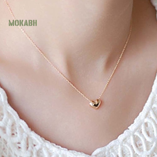 [Mok Abh] Vòng cổ Dáng Ngắn Mặt Hình Trái Tim Nhỏ Thanh Lịch Dễ Thương Cho Nữ