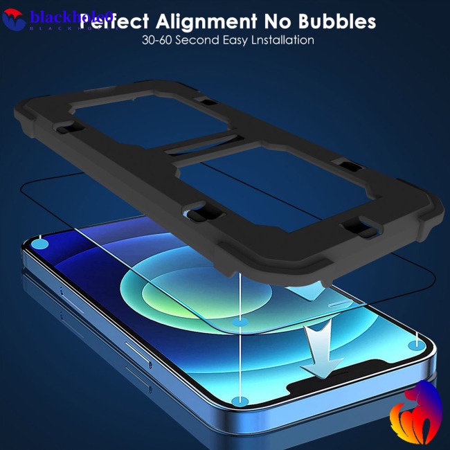 Kính Cường Lực Bảo Vệ Màn Hình Chống Tĩnh Điện Kèm Khay Lắp Đặt Cho Iphone14