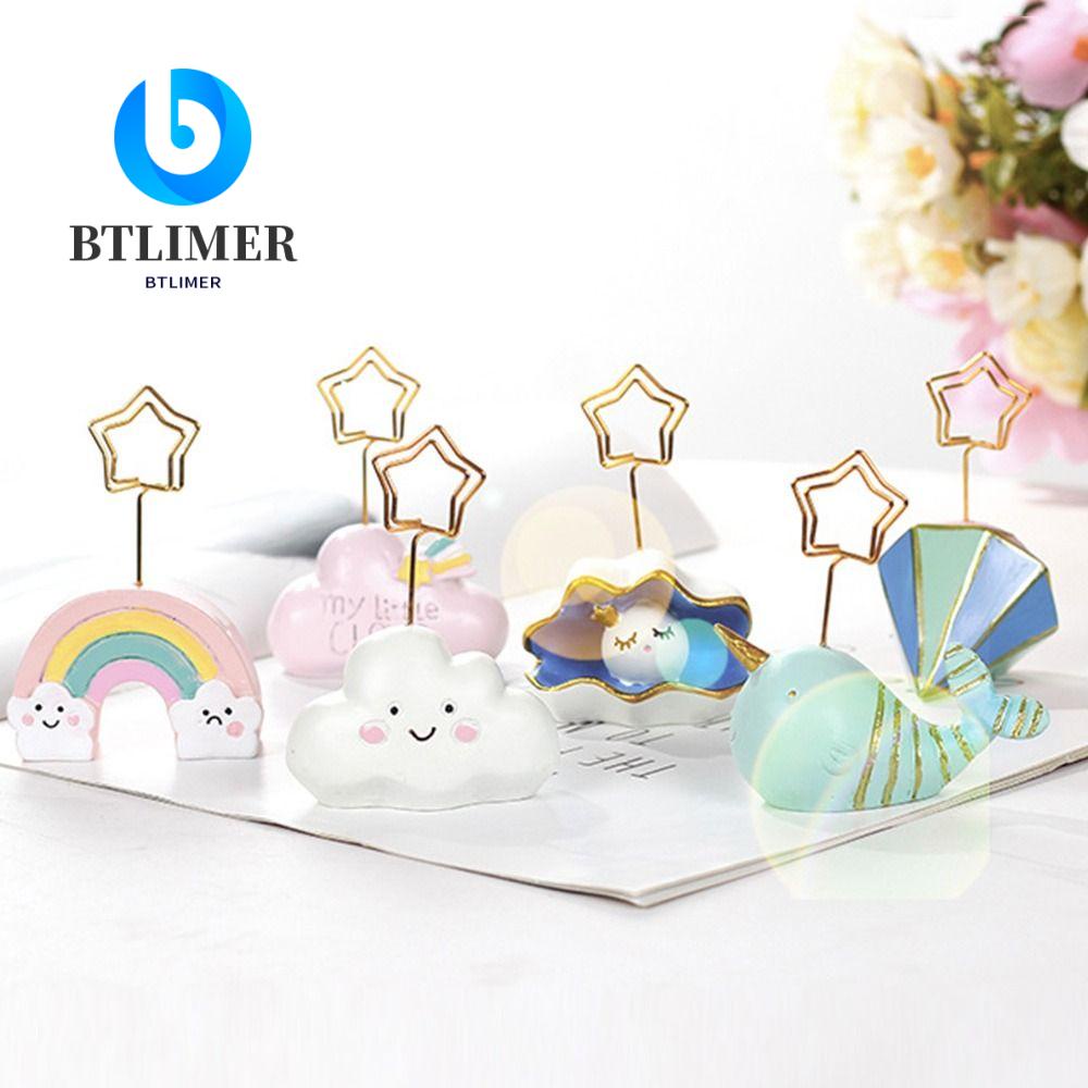 BTLIMER Kẹp Ảnh Để Bàn Hình Cá Voi / Đám Mây / Cầu Vồng / Vỏ Sò Dùng Trang Trí Nhà Cửa