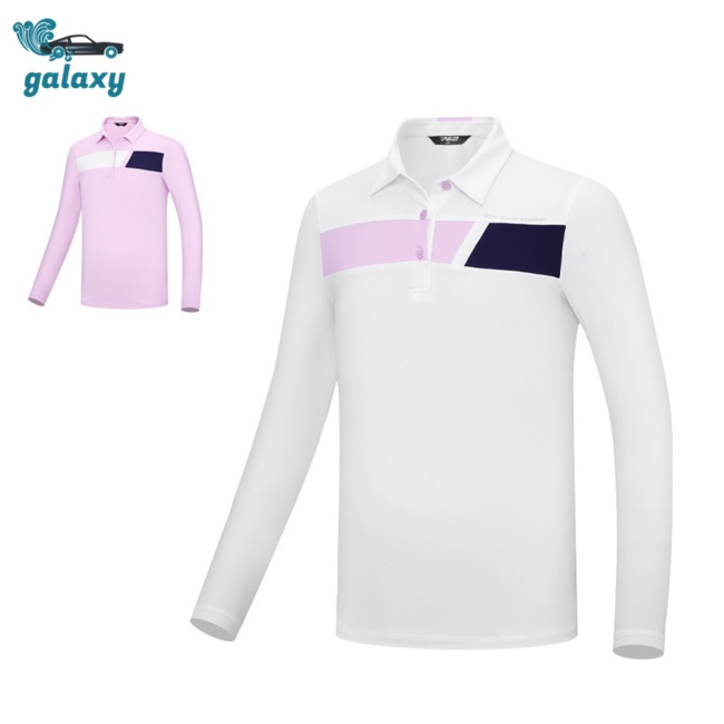 Galaxy Áo Thun Thể Thao Tay Dài Phối Màu Tương Phản Thời Trang Cho Bé Gái