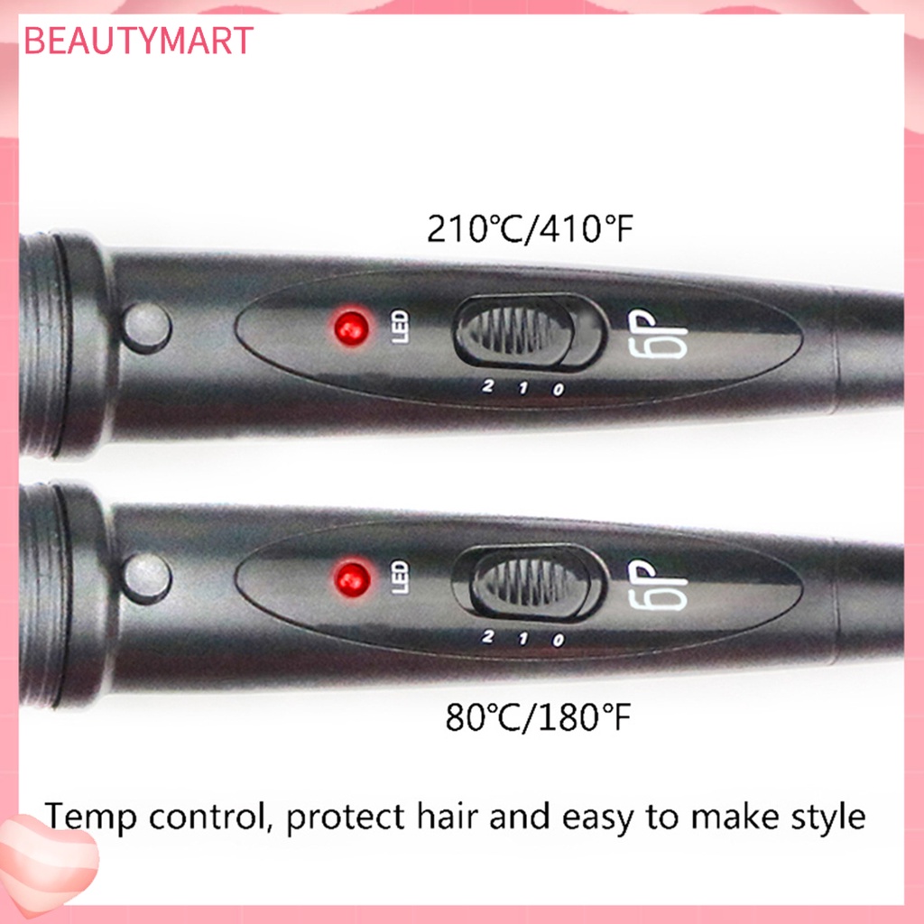 1 Bộ Ống Uốn Tóc 6 Trong 1 Bằng Gốm Tourmaline Thông Dụng An Toàn