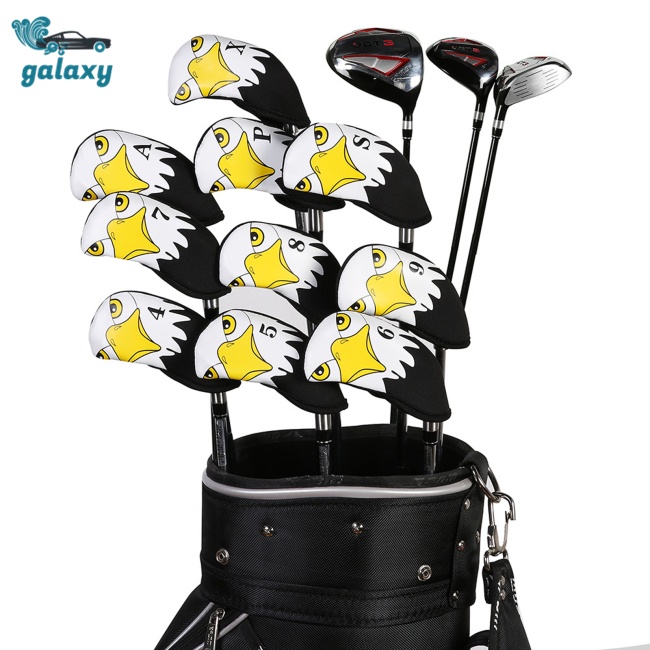 Galaxy Set 10 Vỏ Bọc Đầu Gậy Đánh Golf Chống Trầy In Số Tiện Dụng