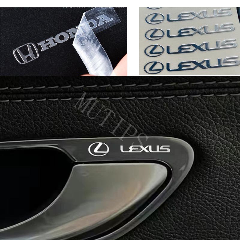 Logo 3D Bằng Kim Loại Dán Trang Trí Cửa Sổ Xe Hơi Lexus CT200H NX250 rx 570 RX300 LX570 RX350 LX470 IS NX ES