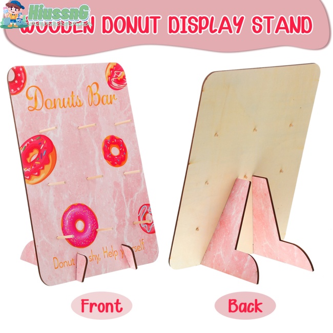Giá Đỡ Trưng Bày Bánh Donut Bằng Gỗ Tái Sử Dụng Linh Hoạt