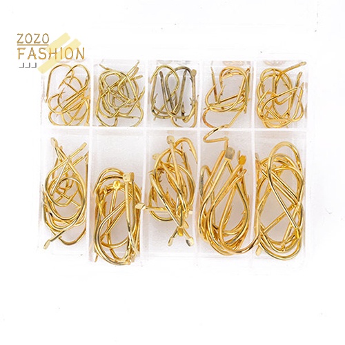 Set 100 / 3 / 100 Túi Đựng Đồ Tiện Lợi#-12# Móc Câu Cá Kim Loại Sắc Bén Siêu Bền