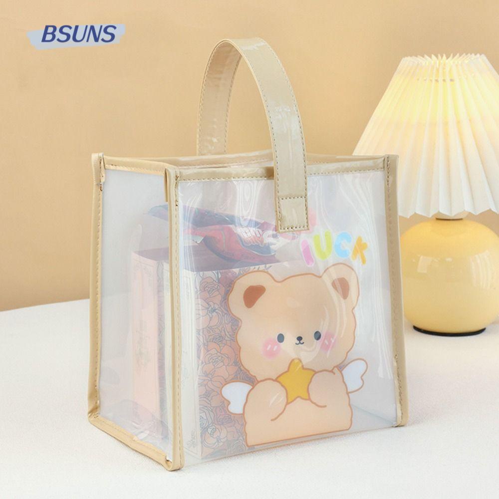 Túi Đeo Vai / Xách Tay Bằng PVC Trong Suốt Sức Chứa Lớn Họa Tiết Dễ Thương