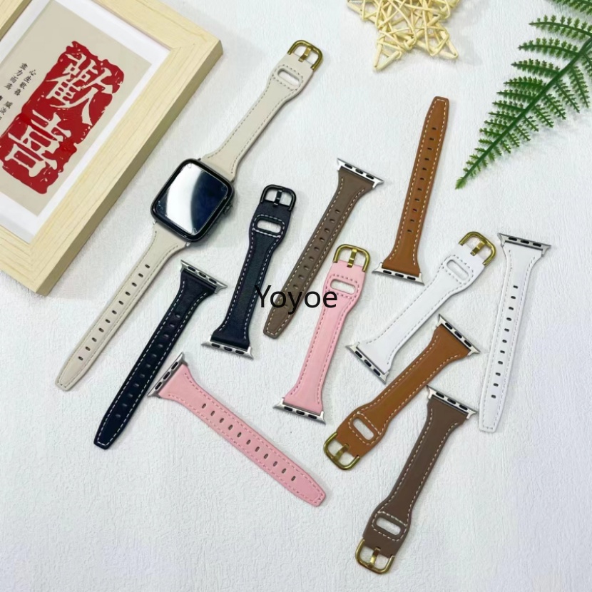 Dây Đeo Thay Thế Bằng Da Mới Cho iWatch Series Ultra 3 4 5 SE 6 7 8 49mm 44mm 40mm 41mm 45mm 42mm