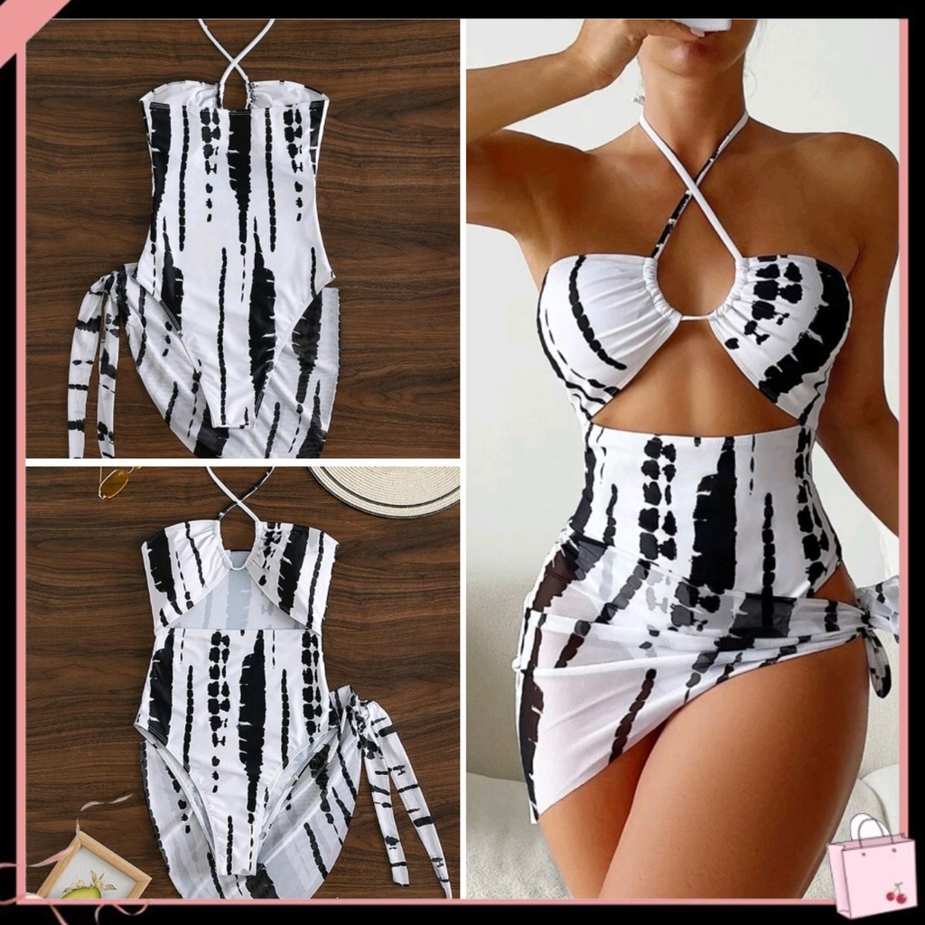 1 Bộ Đồ Bơi Liền Thân Lưng Cao Không Gọng Có Mút Đệm Ngực Thời Trang Mùa Hè Quyến Rũ Cho Nữ