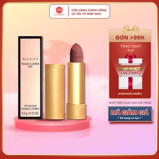 Son thỏi lì Gucci Rouge À Lèvres Voile Mat bám màu siêu bền và lâu trôi 3.5g - daothinhuquynh
