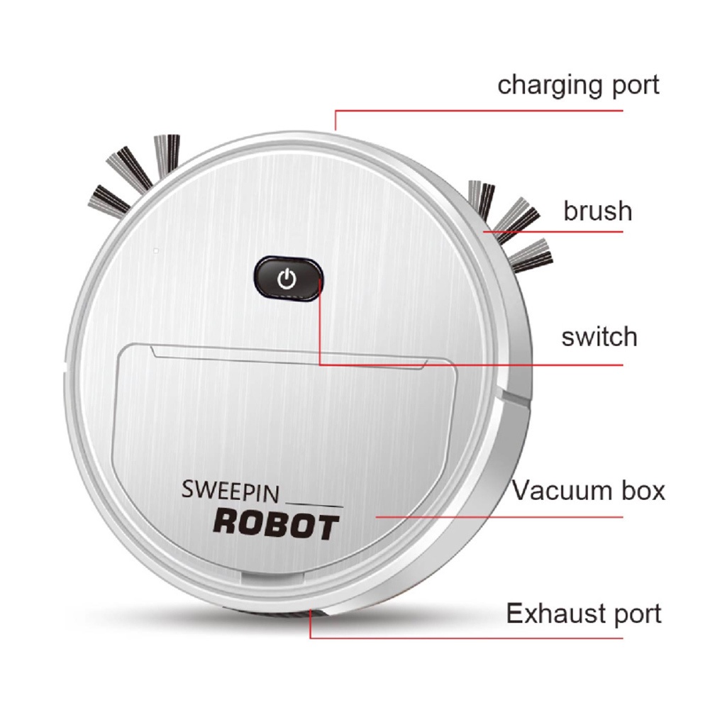 Robot Hút Bụi Thông Minh 3 Trong 1 1200mAh