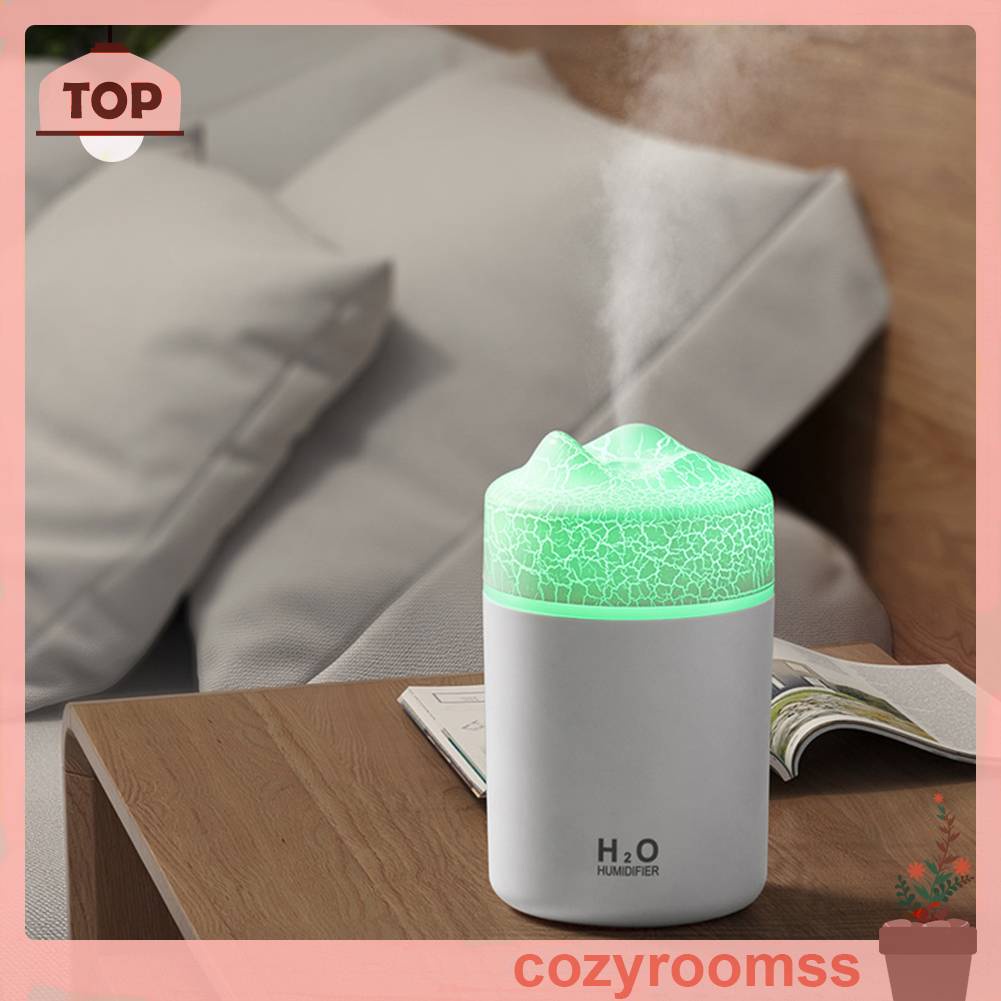 Máy Phun Sương Tạo Độ Ẩm Không Khí 300ml Có Đèn Nhiều Màu