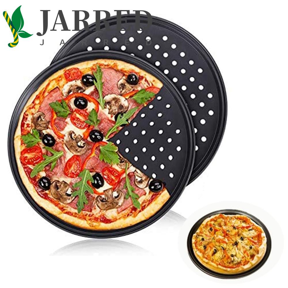 JARRED Chảo Nướng Bánh Pizza Có Lỗ Bằng Thép Carbon Tiện Dụng