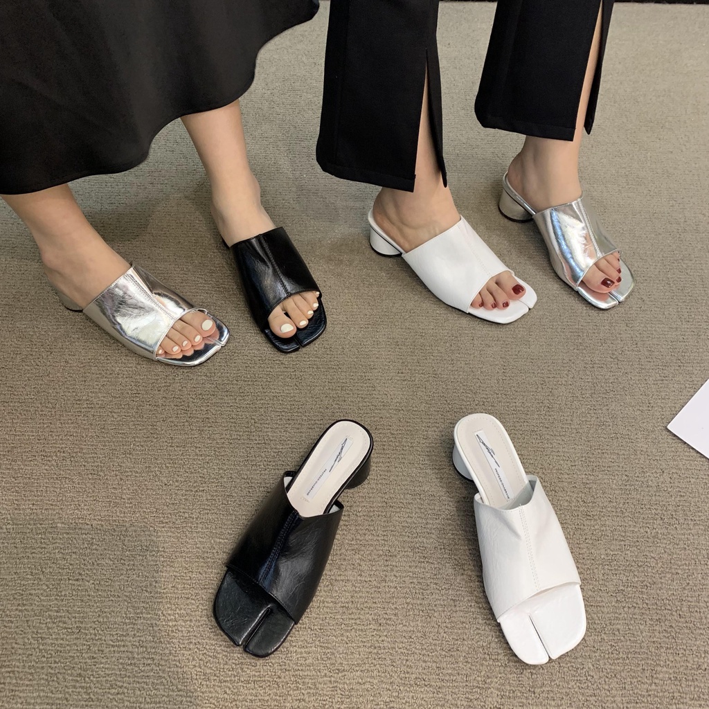 Dép Sandal Cao Gót Hở Ngón Màu Bạc Thời Trang Mùa Hè Dành Cho Nữ