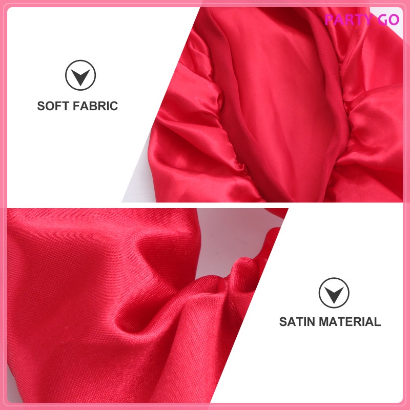 Bộ 3 Khăn Lụa Satin Quấn Tóc Xoăn Đi Ngủ Ba Mảnh Kích Thước 69x29cm