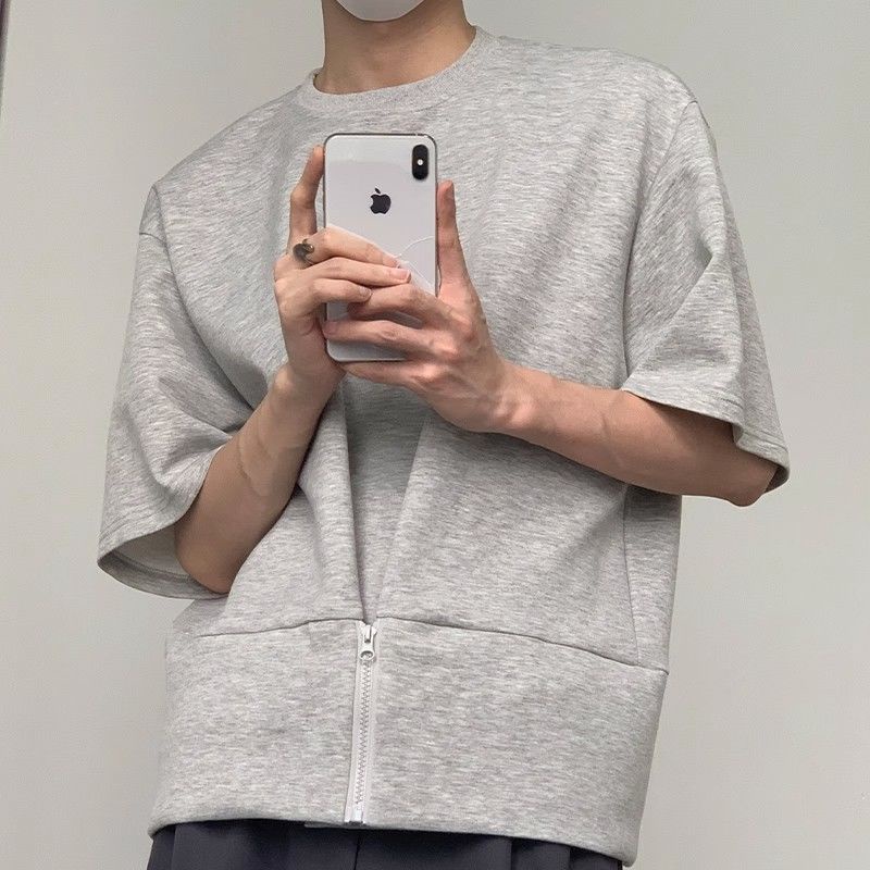 Áo Thun Nam Tay Ngắn Dáng Rộng Thời Trang Phong Cách Hàn Quốc