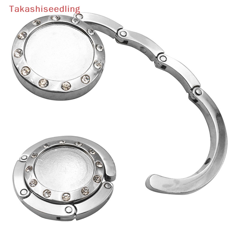 1 Móc Treo Túi Xách Hình Tròn Bằng Pha Lê Gấp Gọn Tiện Dụng