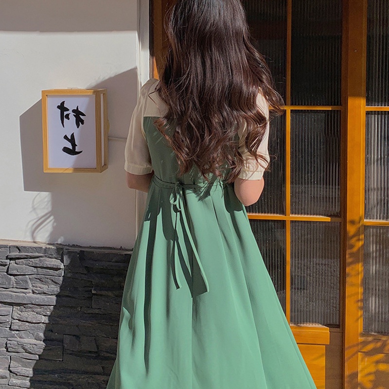 Đầm Dài Trung Bình IELGY Thiết Kế Cao Cấp Phong Cách Pháp Thời Trang Cho Nữ