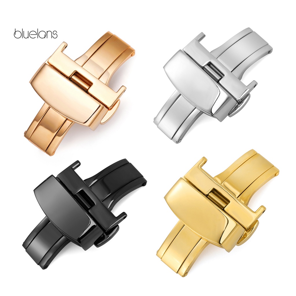 Khóa Dây Đeo Đồng Hồ Tự Động Bluelans 20mm Bằng Thép Không Gỉ Chống Ăn Mòn Chống Ăn Mòn Chống Ăn Mòn