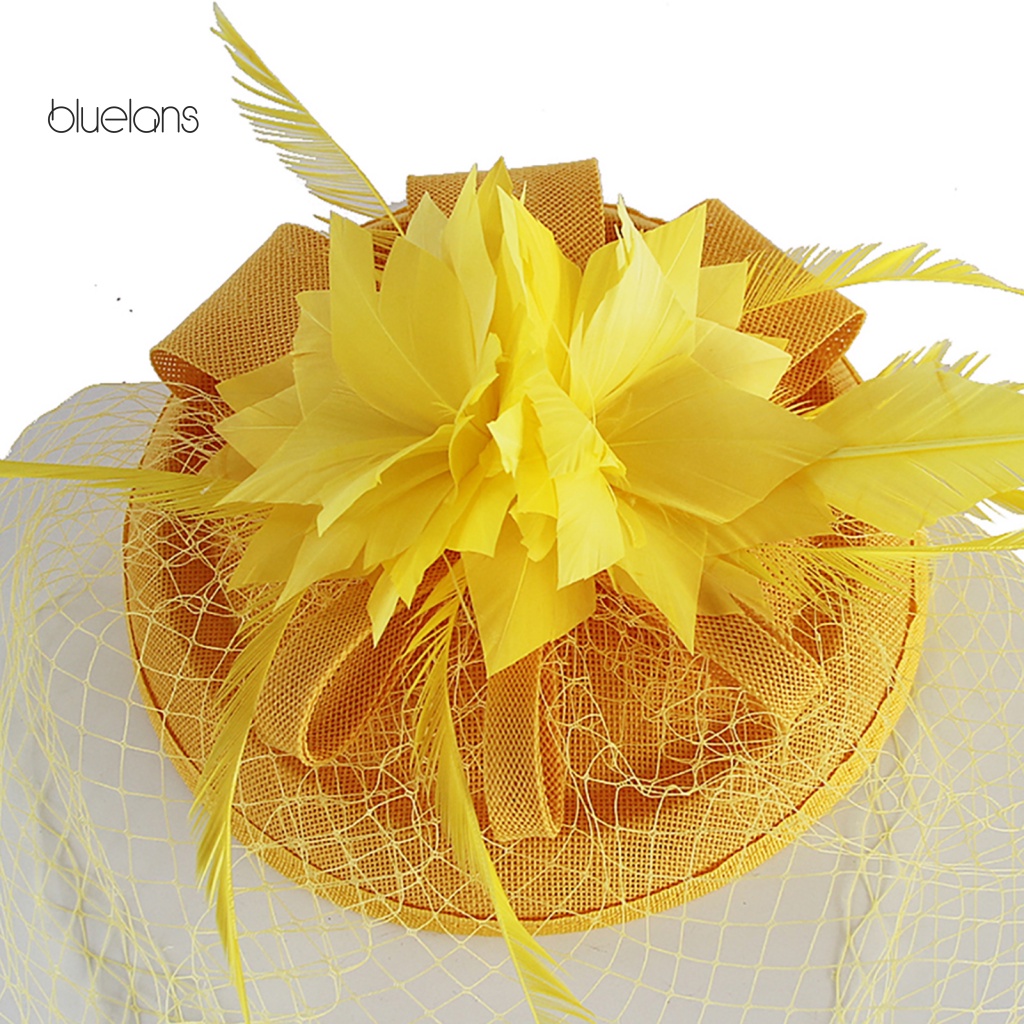 Mũ Lưới Đính Lông Vũ Phong Cách Retro Cho Nữ