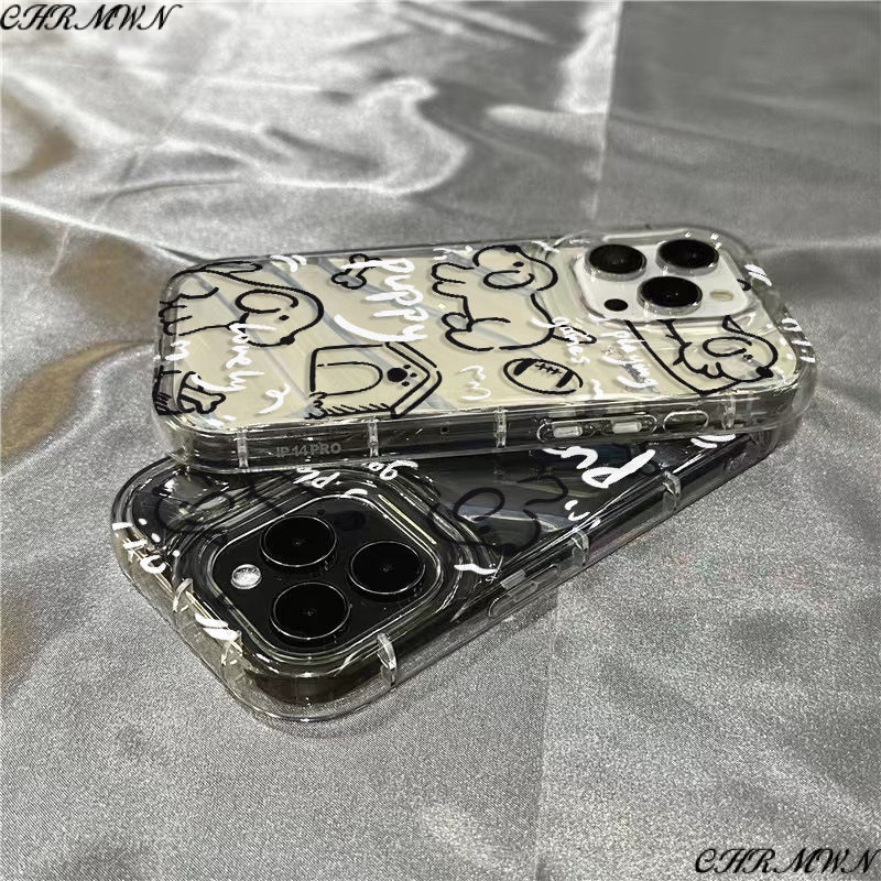 Ốp Điện Thoại Mềm Trong Suốt Họa Tiết Chú Cún Dễ Thương Dành Cho Iphone 811 Plus / 13127 Xr 14 Pro Max