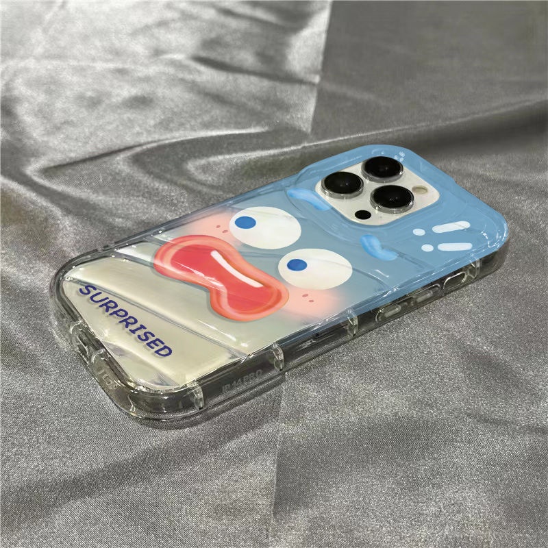 Ốp Điện Thoại Dẻo Trong Suốt Họa Tiết Hoạt Hình Cảm Xúc Vui Nhộn Cho Iphone14Promax GXPB 11 1312plus 78 Xr