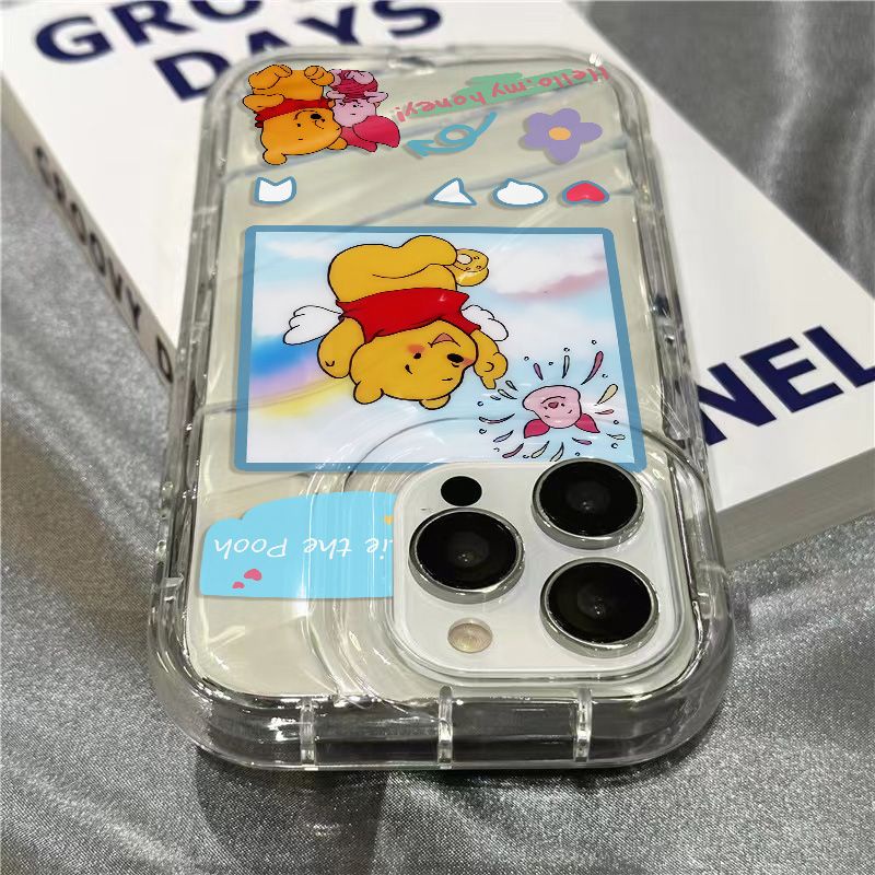 Ốp Điện Thoại Dẻo Trong Suốt Họa Tiết Hoạt Hình Gấu pooh Dễ Thương Cho Iphone 1312plus / 11 7iPhone14promax / xr / 8