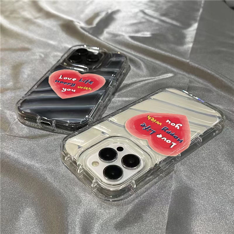 Ốp Điện Thoại Mềm Trong Suốt Họa Tiết Trái Tim / Chữ Tiếng Anh Dễ Thương Dành Cho Iphone 14 Pro Max 8111312Plussins7 / Gafhhhh
