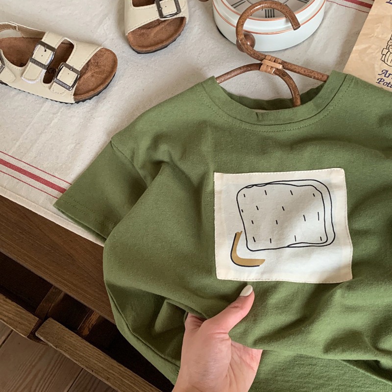 Áo Thun Cotton Tay Ngắn Cổ Tròn Màu Trơn Dễ Thương Cho Bé
