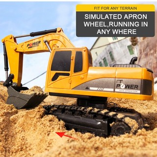 Rechargeable 6-channel remote control excavator toy