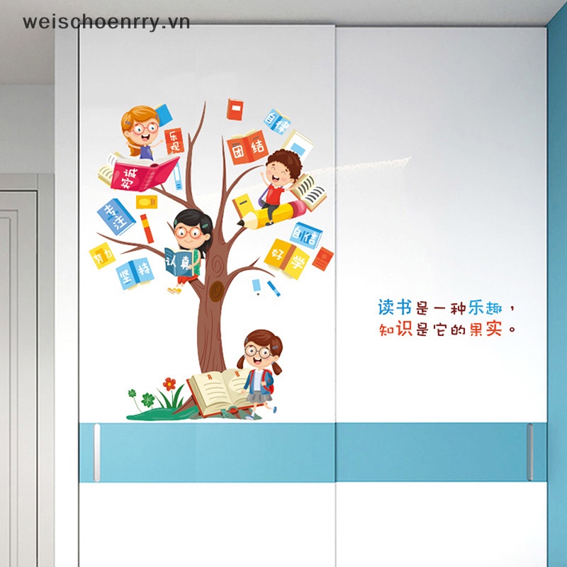 Miếng Dán Tường Hình Cây Thông Cảm Hứng Trang Trí Phòng Học / Hành Lang Cho Bé