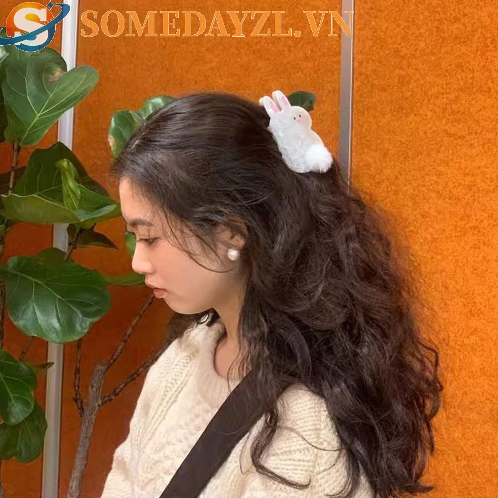 SOMEDAYZL Kẹp Tóc Hình Thỏ / Cá Mập Phong Cách Hàn Quốc Thanh Lịch Sáng Tạo Dành Cho Nữ