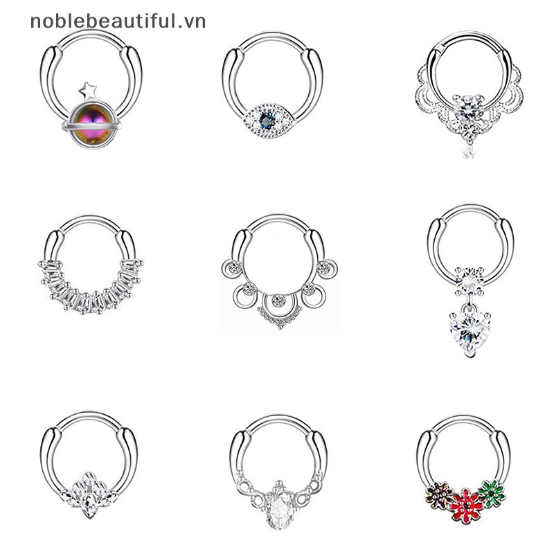 1 Khuyên Mũi / Môi / Tai Hình Xoắn Ốc Hình Hoa Thời Trang Cho Nam Và Nữ