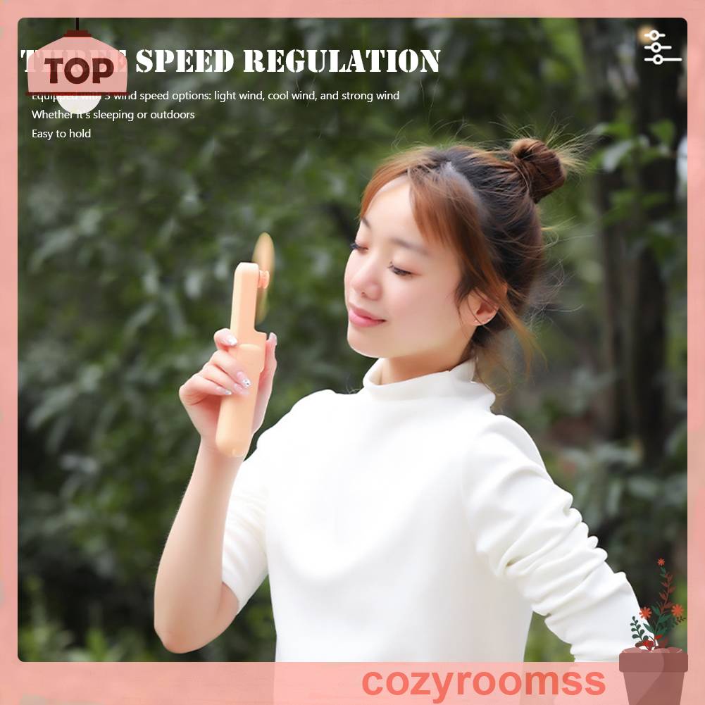 Quạt Điện Làm Mát Cầm Tay 3 Bánh Răng Có Thể Điều Chỉnh Dùng Trong Nhà / Ngoài Trời