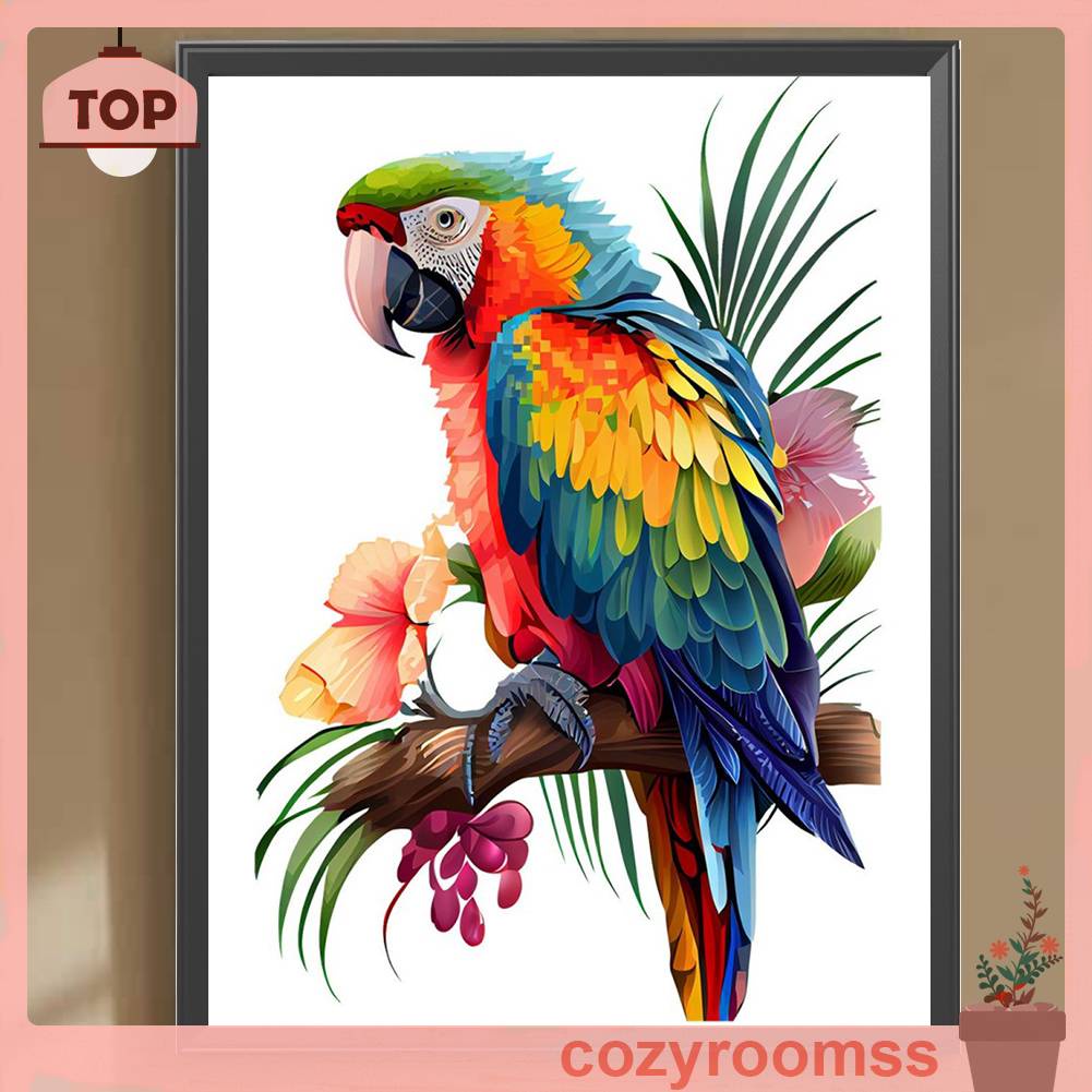 Tranh Đính Đá Kim Cương Toàn Bộ 5D DIY Hình Vẽ Vẹt