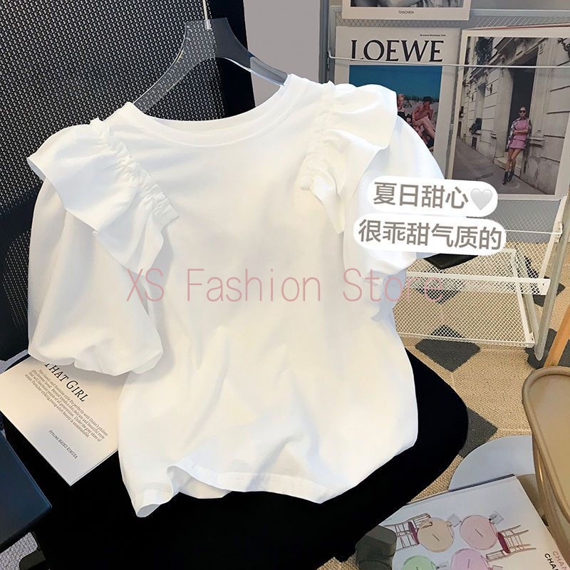 Áo Thun cotton Tay Ngắn Dáng Rộng Phù Hợp Cho Nữ