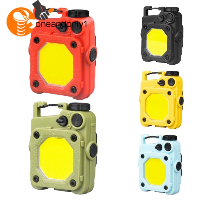 Móc Khóa Đèn Pin Led Cob Mini 6 Chế Độ Kèm Sạc Usb Tiện Dụng Mang Theo Du Lịch Cắm Trại