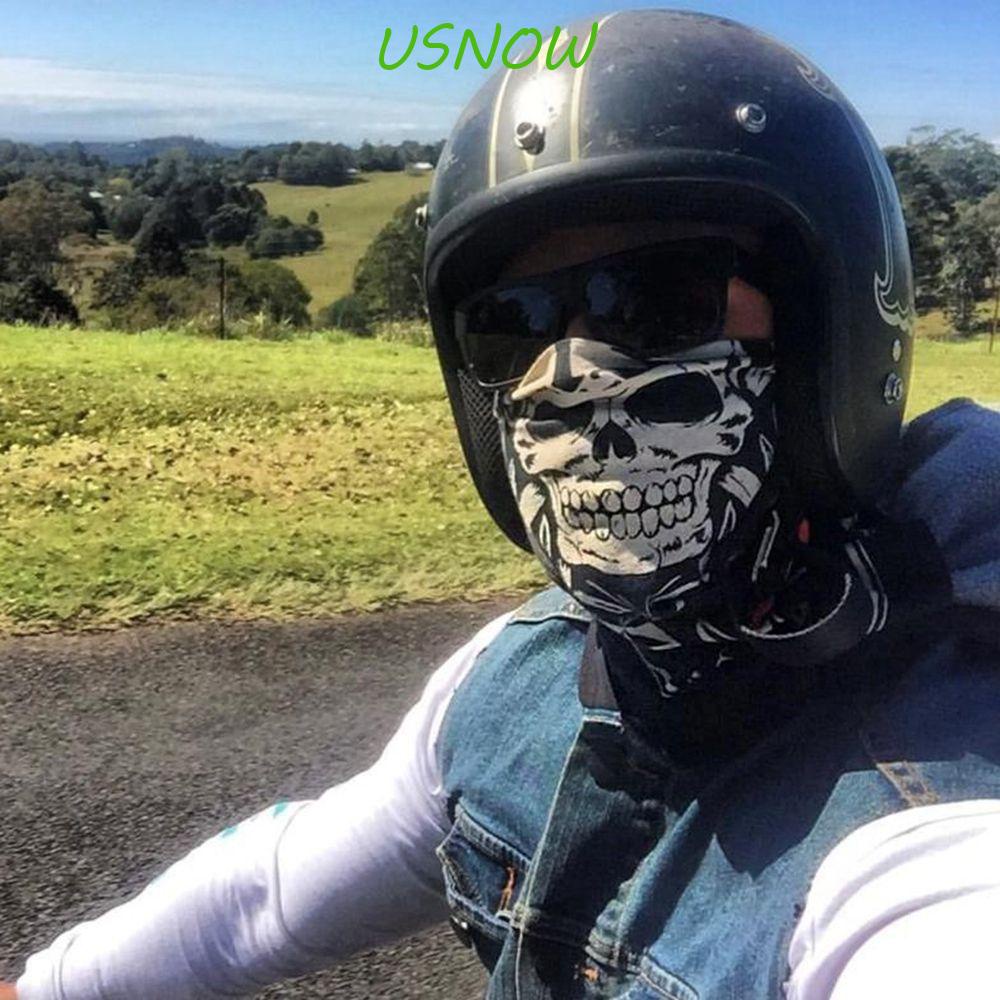 USNOW Khăn Vuông Trùm Đầu Kiêm Mặt Nạ Vải Cotton Thoáng Khí Phong Cách Hip Hop