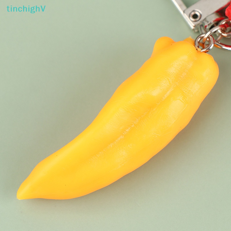 [TinchighV] Mặt Trang Trí Điện Thoại / Túi Xách Hình Quả Ớt Xanh Lá / Đỏ Bằng PVC Dễ Thương Vui Nhộn