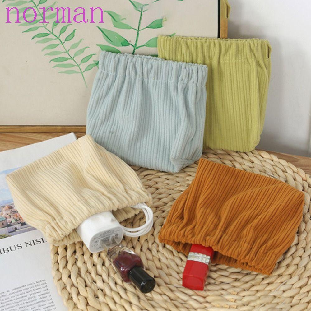 NORMAN Túi Đựng Tiền / Thẻ Bằng Nhung Màu Trơn Cỡ Lớn Tiện Dụng Cho Nữ